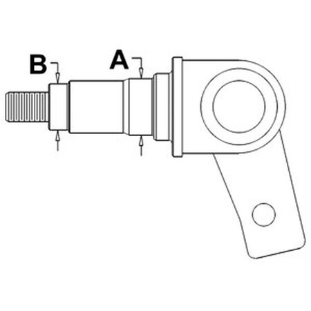 Aic Replacement Parts 335130A1 Spindle R/H Fits Case 580K, 580SK, 580L, 580SL, 580M, 580SM 335130A1-PVE